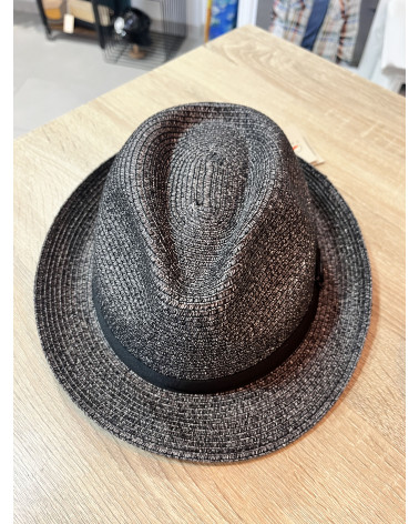 Chapeau d'été en paille forme Trilby coloris noir - Göttmann