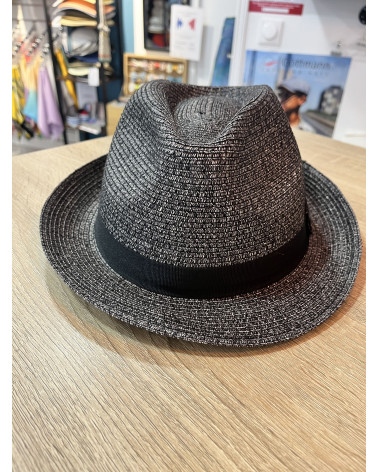 Chapeau d'été en paille forme Trilby coloris noir - Göttmann