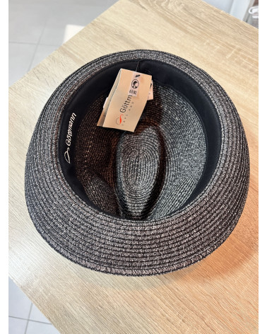 Chapeau d'été en paille forme Trilby coloris noir - Göttmann