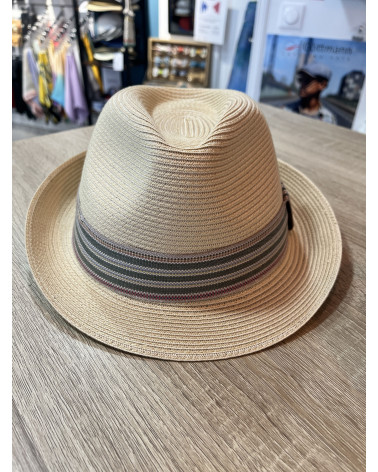 Chapeau d'été en polyester forme Trilby coloris naturel - Göttmann