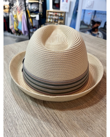 Chapeau d'été en polyester forme Trilby coloris naturel - Göttmann