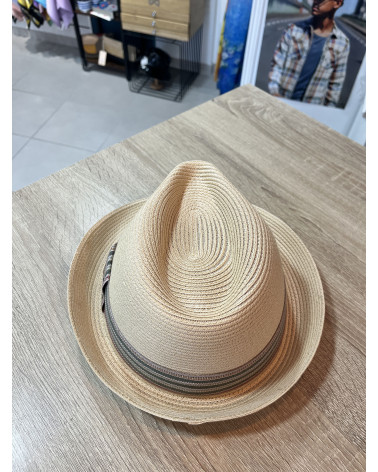 Chapeau d'été en polyester forme Trilby coloris naturel - Göttmann