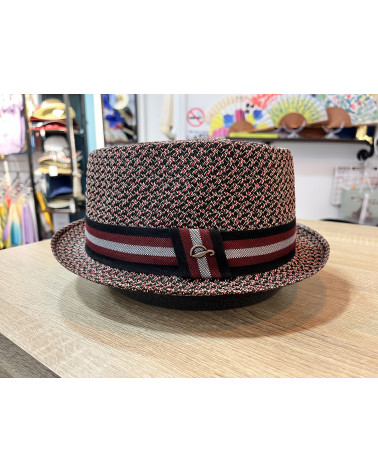 Chapeau d'été forme Porkpie avec ruban tricolore - Göttmann