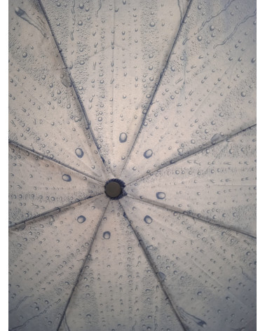 Parapluie automatique pliant format sac coloris Gouttes d'eau bleu - Chapo & Co