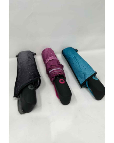Parapluie automatique pliant format sac coloris Gouttes d'eau - Chapo & Co