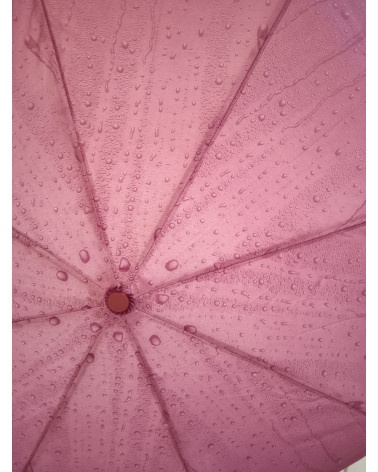 Parapluie automatique pliant format sac coloris Gouttes d'eau mauve - Chapo & Co