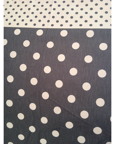 Parapluie automatique pliant motif à pois coloris noir et blanc - Chapo & Co