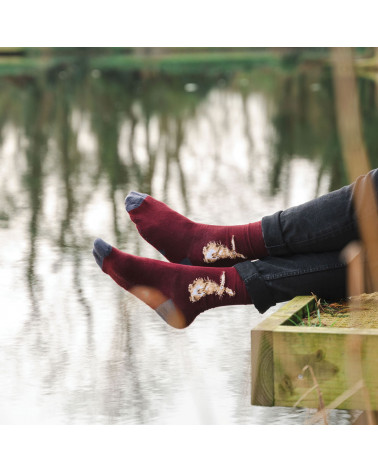 Chaussettes Hommes Wrendale en fibres de Bambou motif lièvre