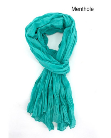 Foulard chèche en coton homme ou femme coloris menthe