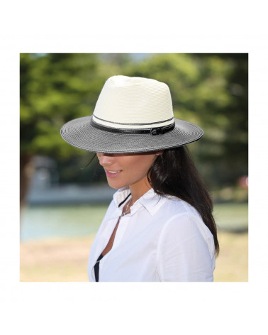 Chapeau fédora modèle Bella anti UV coloris marine - House of Ord