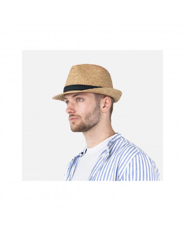 Chapeau forme trilby en paille papier modèle Grayden - Barts