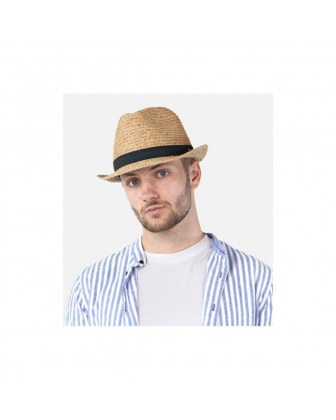 Chapeau forme trilby en paille papier modèle Grayden - Barts