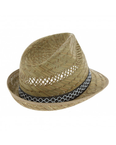 Chapeau forme trilby en paille naturelle modèle Raguse