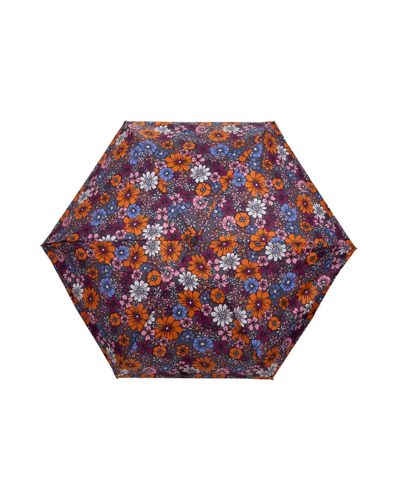 Parapluie Isotoner 4 sections fleurs seventies - Chapo & Co