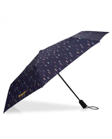 Parapluie Isotoner 3 sections motif Pois météorite - Chapo & Co