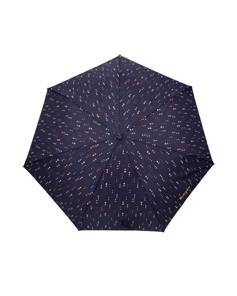 Parapluie Isotoner 3 sections motif Pois météorite - Chapo & Co