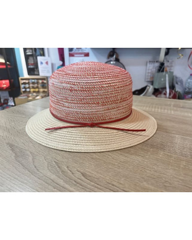 Chapeau forme capeline bord moyen coloris rouge - Chapo & Co