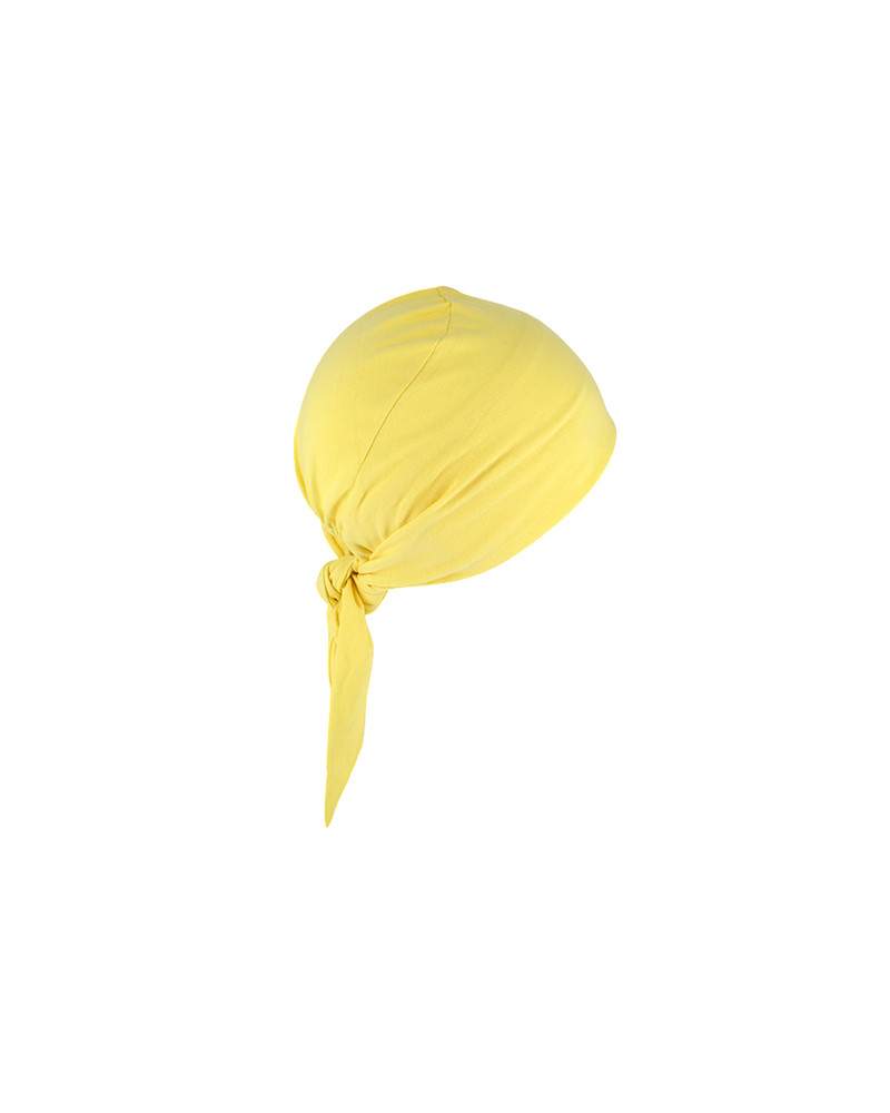 Turban prêt à enfiler et pré-noué pour l’été coloris jaune - Chapo & Co