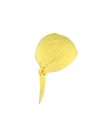 Turban prêt à enfiler et pré-noué pour l’été coloris jaune - Chapo & Co