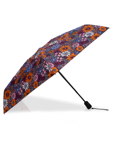 Parapluie Alpha xtra-solide Isotoner motif fleurs seventies - Chapo & Co