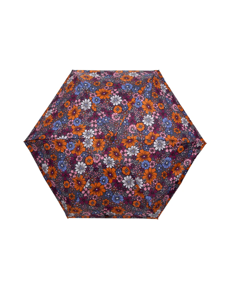 Parapluie Alpha xtra-solide Isotoner motif fleurs seventies - Chapo & Co