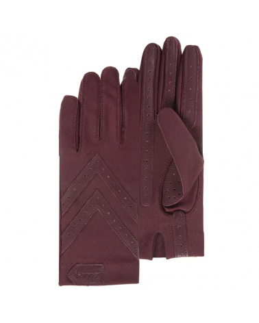 Gants pour femme en tissu extensible recyclé coloris rouge - Chapo & Co