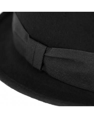 Chapeau melon en feutre de laine coloris noir - Chapo & Co