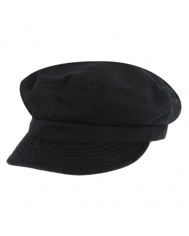 Casquette de marin en coton souple coloris noir - Chapo & Co