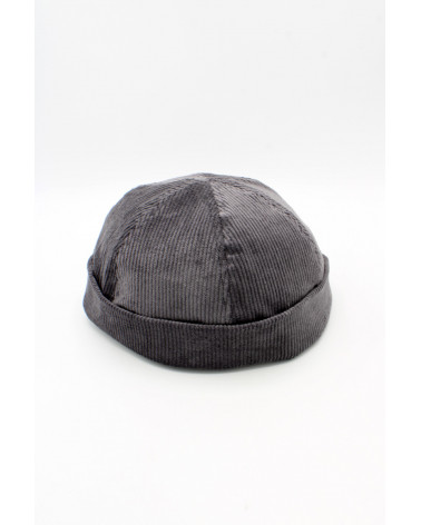 Calot de marin ou miki côtelé velours coloris gris - Chapo & Co