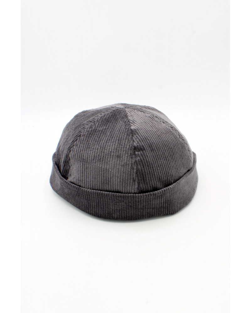 Calot de marin ou miki côtelé velours coloris gris - Chapo & Co