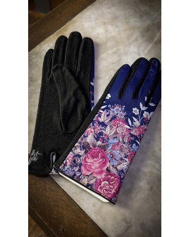 Gants tactiles en laine made in France modèle Aubriete - FST Brokante