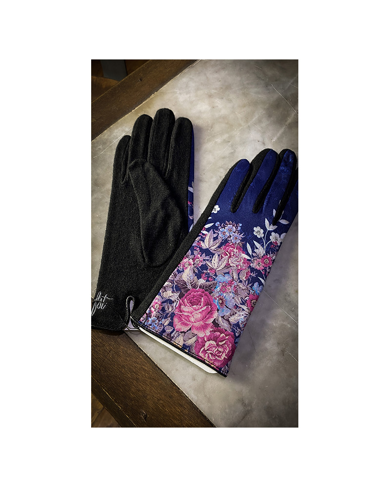 Gants tactiles en laine made in France modèle Aubriete - FST Brokante