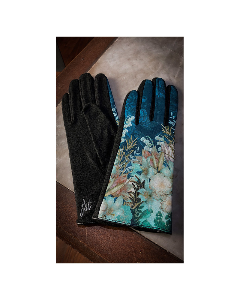 Gants tactiles en laine made in France modèle Muguet - FST Brokante