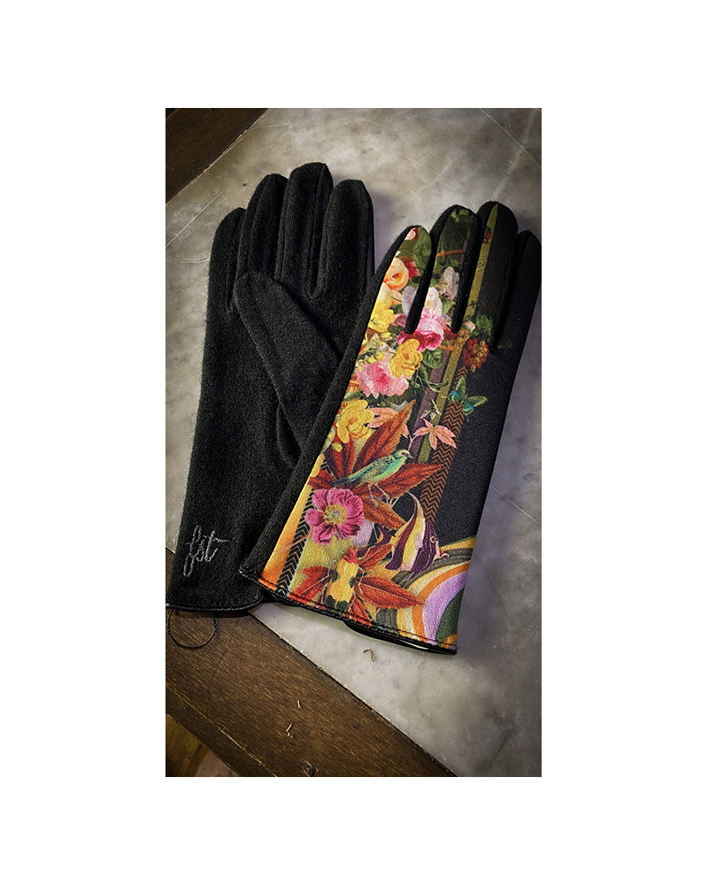 Gants tactiles en laine made in France modele Hana FST Brokante