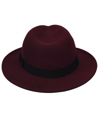 Chapeau traveller en feutre modèle Curtis coloris bordeaux - Bailey