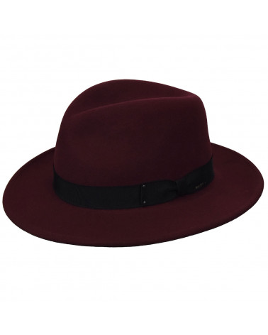 Chapeau traveller en feutre modèle Curtis coloris bordeaux - Bailey