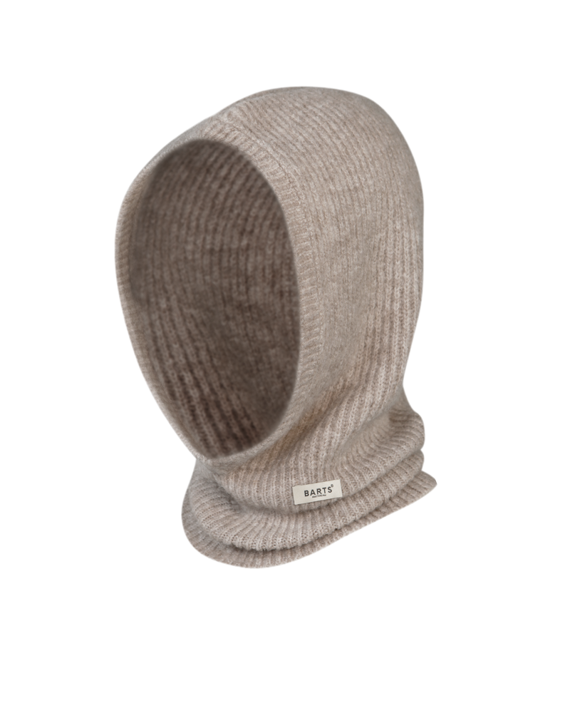 Bonnet forme cagoule en tricot modèle Karesa coloris beige - Barts