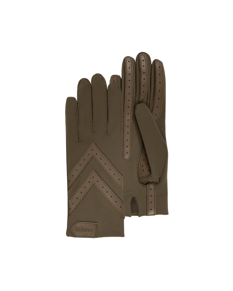 Gants tactiles femme en tissu recyclé tactile coloris olive - Isotoner