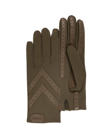 Gants tactiles femme en tissu recyclé tactile coloris olive - Isotoner