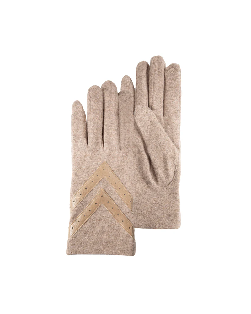 Gants tactiles en laine pour femme coloris beige - Isotoner