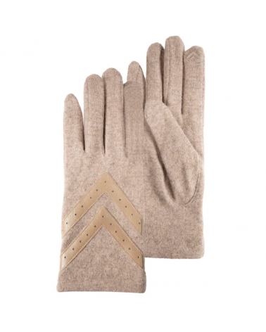 Gants tactiles en laine pour femme coloris beige - Isotoner