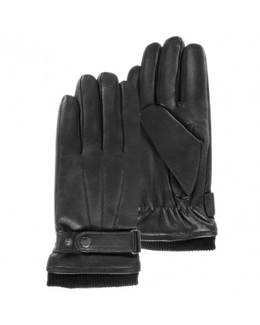 Gants en cuir d'agneau tactile pour homme coloris noir - Isotoner