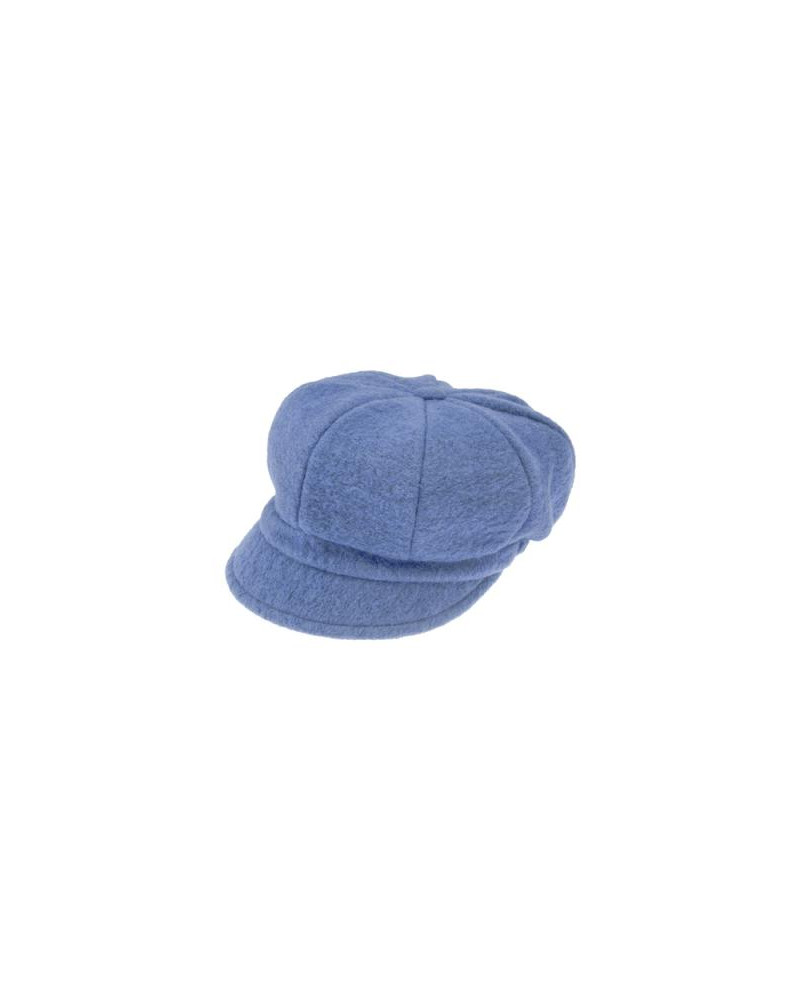 Casquette forme gavroche en laine bouillie coloris bleu ciel - Chapo & Co