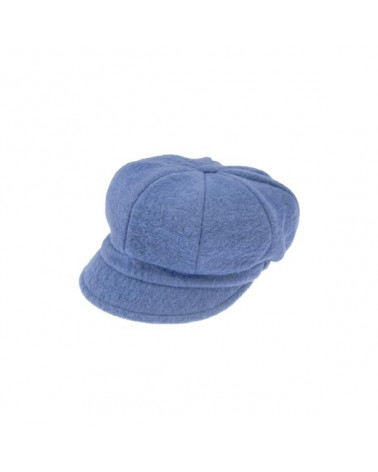 Casquette forme gavroche en laine bouillie coloris bleu ciel - Chapo & Co