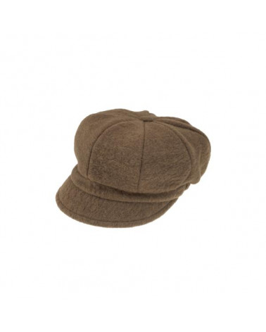 Casquette forme gavroche en laine bouillie coloris camel - Chapo & Co