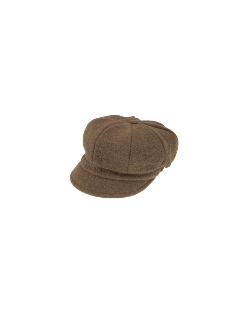 Casquette forme gavroche en laine bouillie coloris camel - Chapo & Co