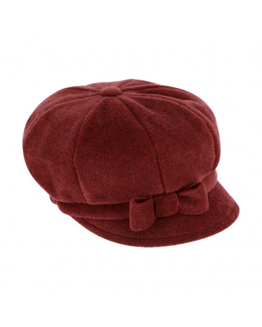 Casquette forme gavroche en polaire coloris Bordeaux - Chapo & co