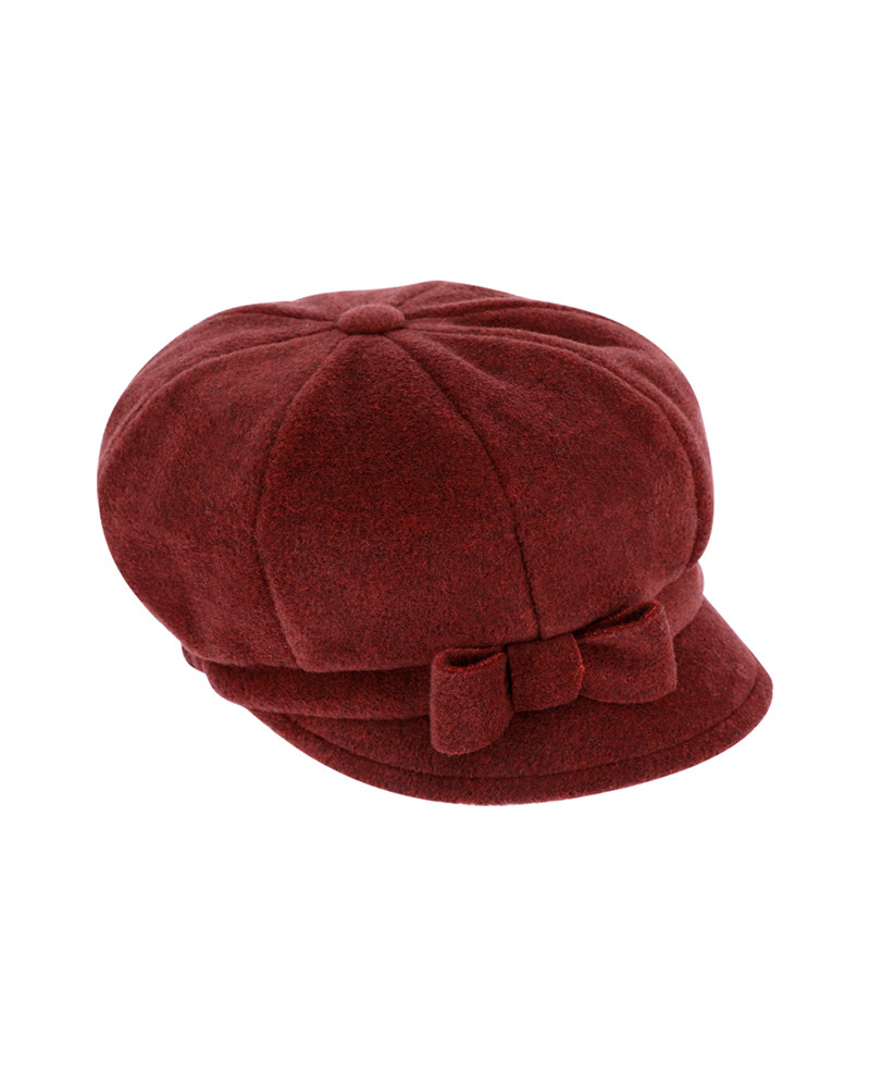 Casquette forme gavroche en polaire coloris Bordeaux - Chapo & co