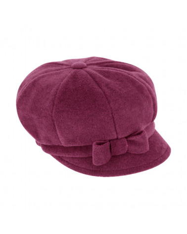 Casquette forme gavroche en polaire coloris Prune - Chapo & co