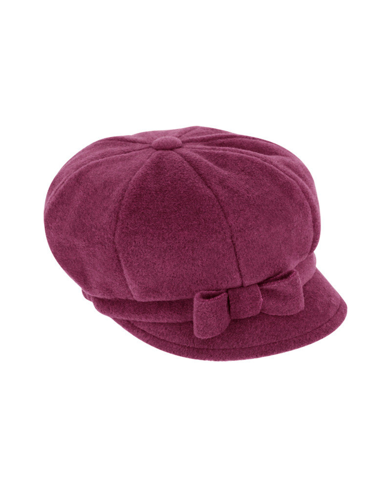 Casquette forme gavroche en polaire coloris Prune - Chapo & co